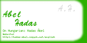 abel hadas business card