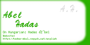 abel hadas business card